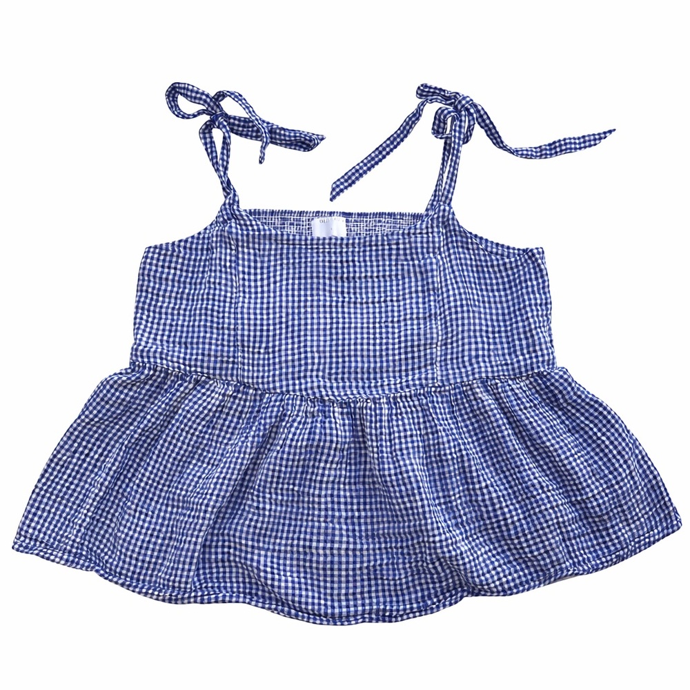 Old Navy Blue‎ Gingham Crop Top